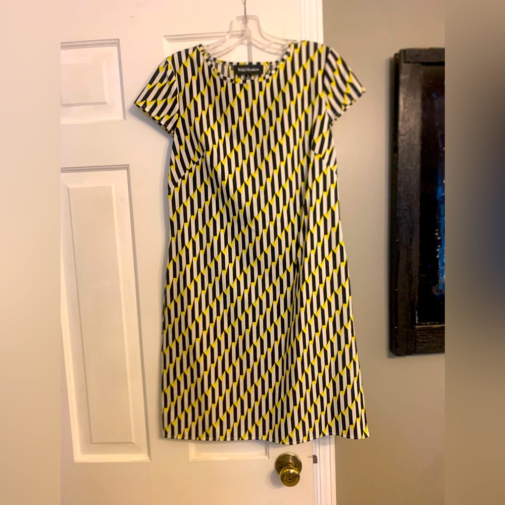 Yellow and black Wild Meadow dress.